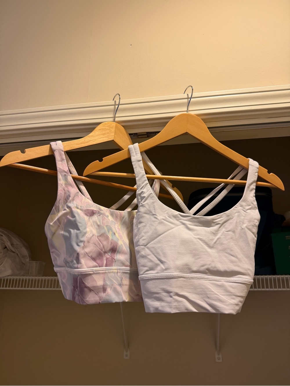 lululemon athletica Dual-Pack Strappy Sports Bras in White and Pastel Floral